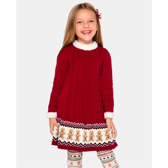 Gymboree Red Fairisle Gingerbread Sweater Dress - Picture 1 of 9